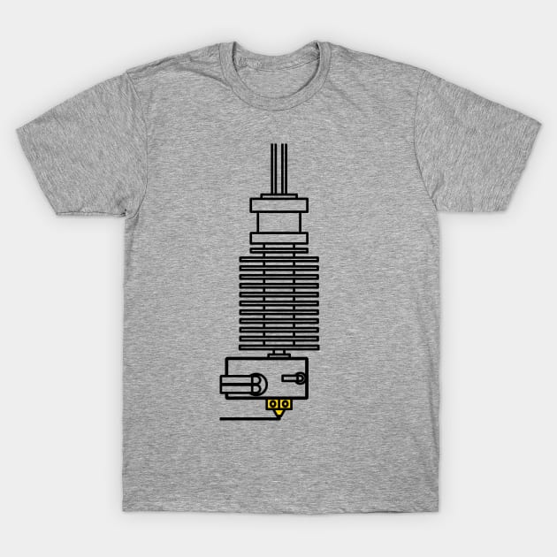 3D Printer E3D V6 Mechanical Engineer Maker T-Shirt by capyfarta